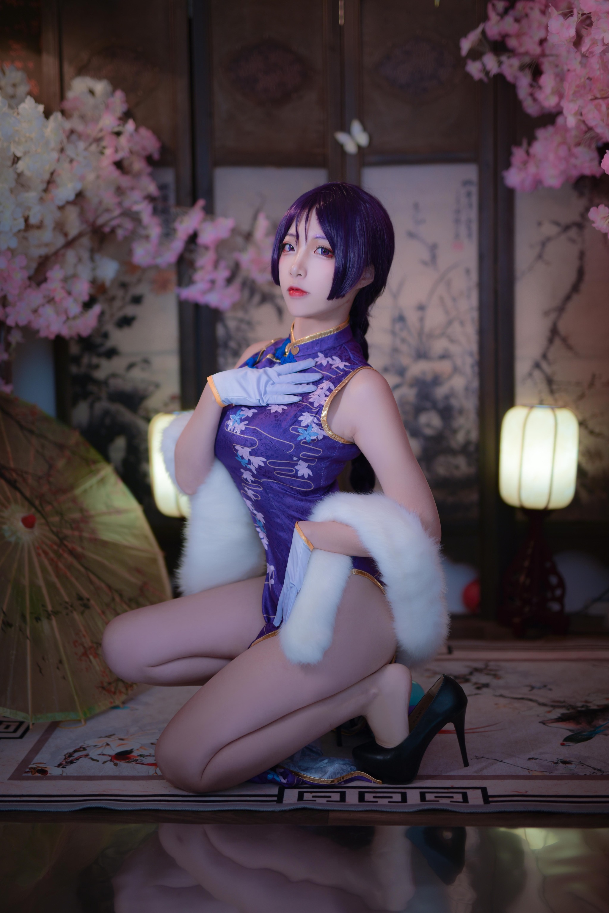 二佐Nisa - NO.041 二佐 旗袍本 fate奶光旗袍 [20P]-XikXak